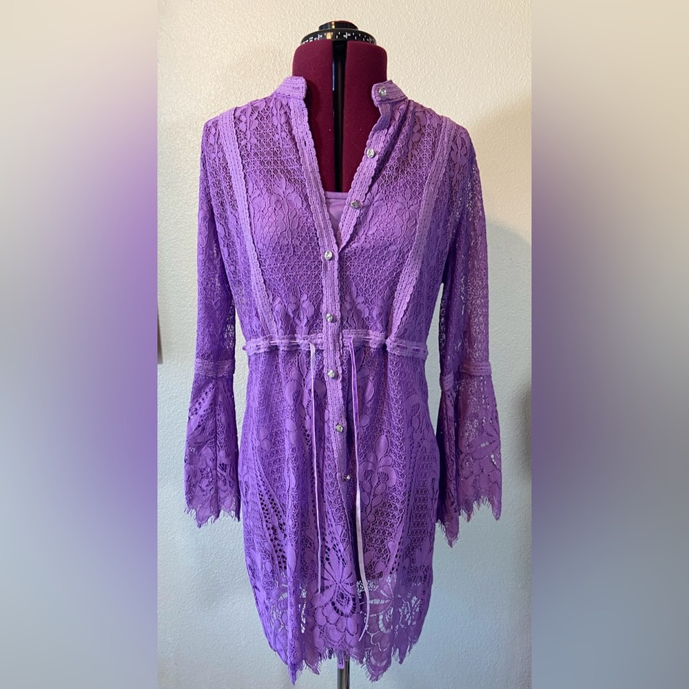 Colleen Lopez Lace Cover-Up and Tank Size PM - Picture 4 of 16